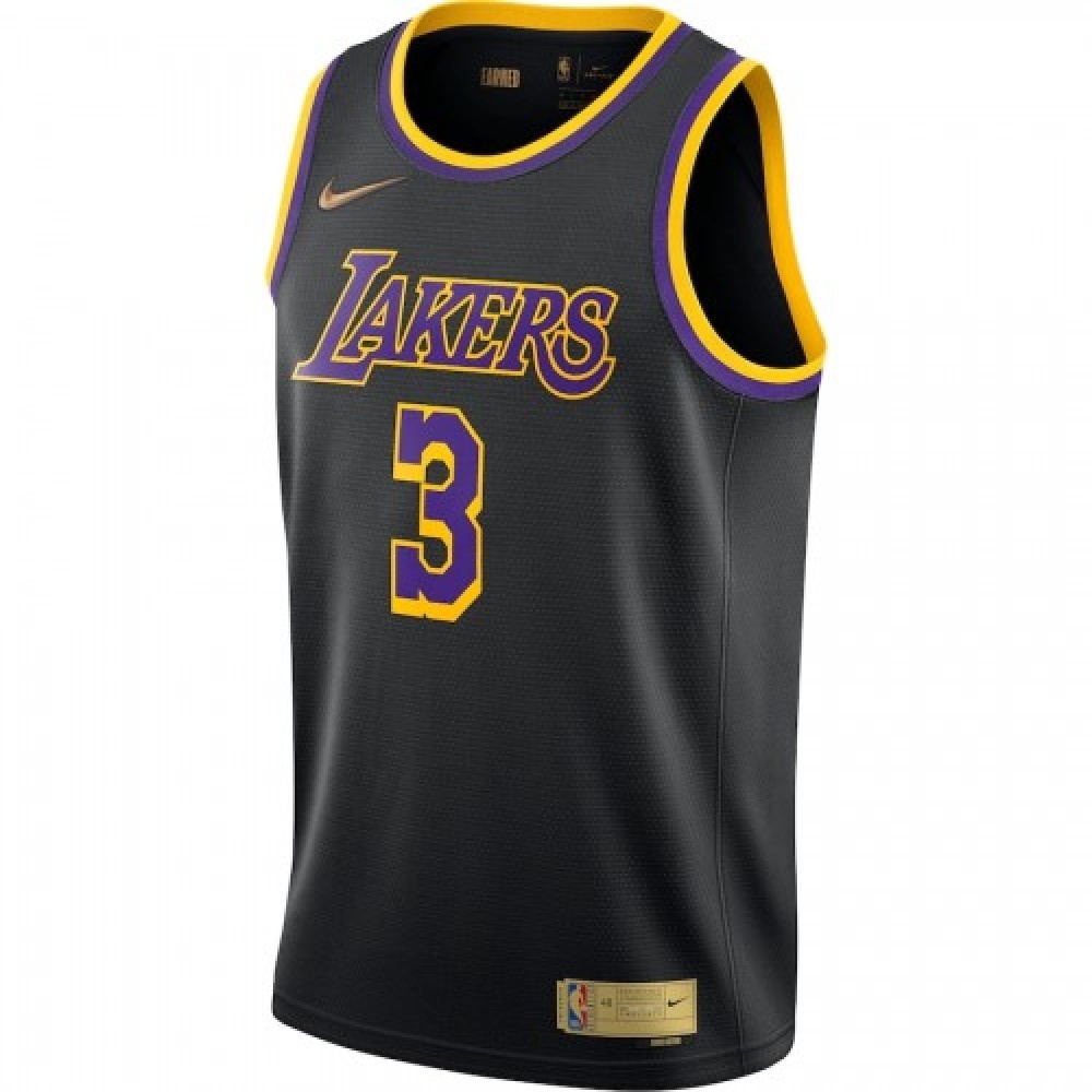 Men's Los Angeles Lakers Anthony Davis #3 Black 2020/21 Swingman Player Jersey – Earned Edition-Pro Kit Vault | Brand New 26/27 Sports Jerseys